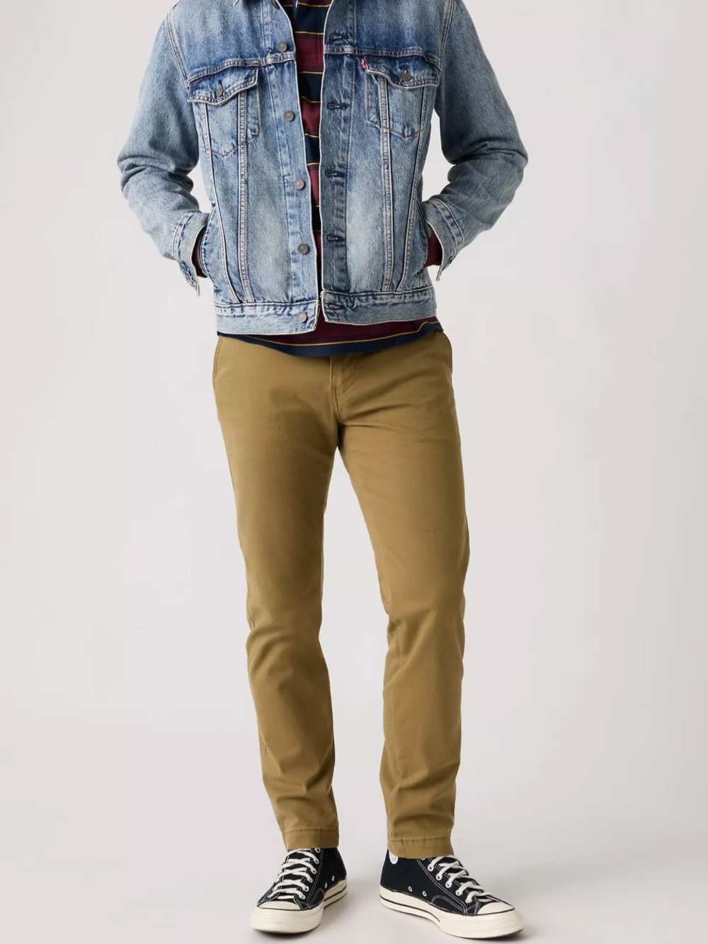 Levi's Sz L Brown Pants XX Chino EZ Taper Stretch Warm Classic Minimalist Fall。